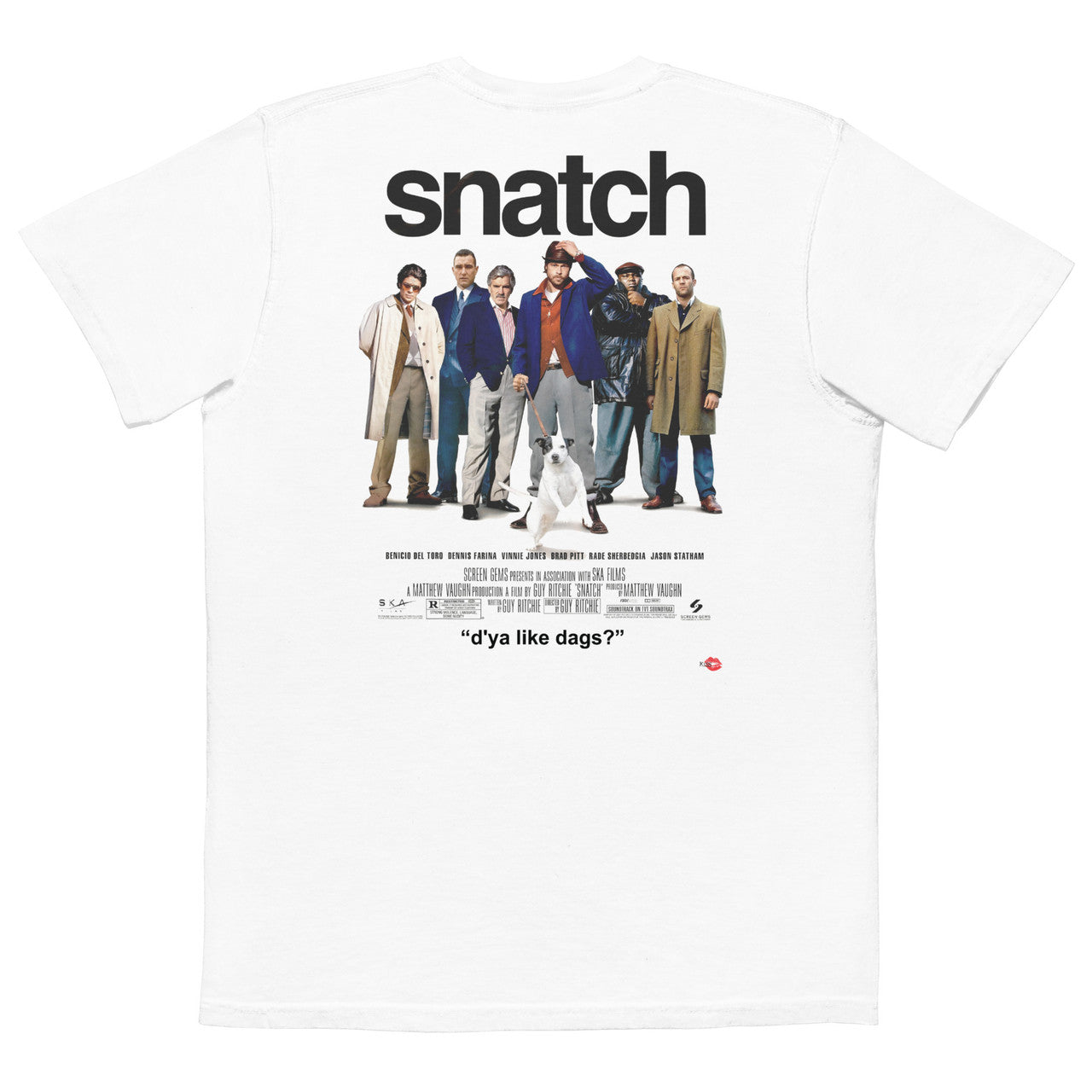 Snatch KiSS Unisex garment-dyed pocket t-shirt - Guy Ritchie movie inspired