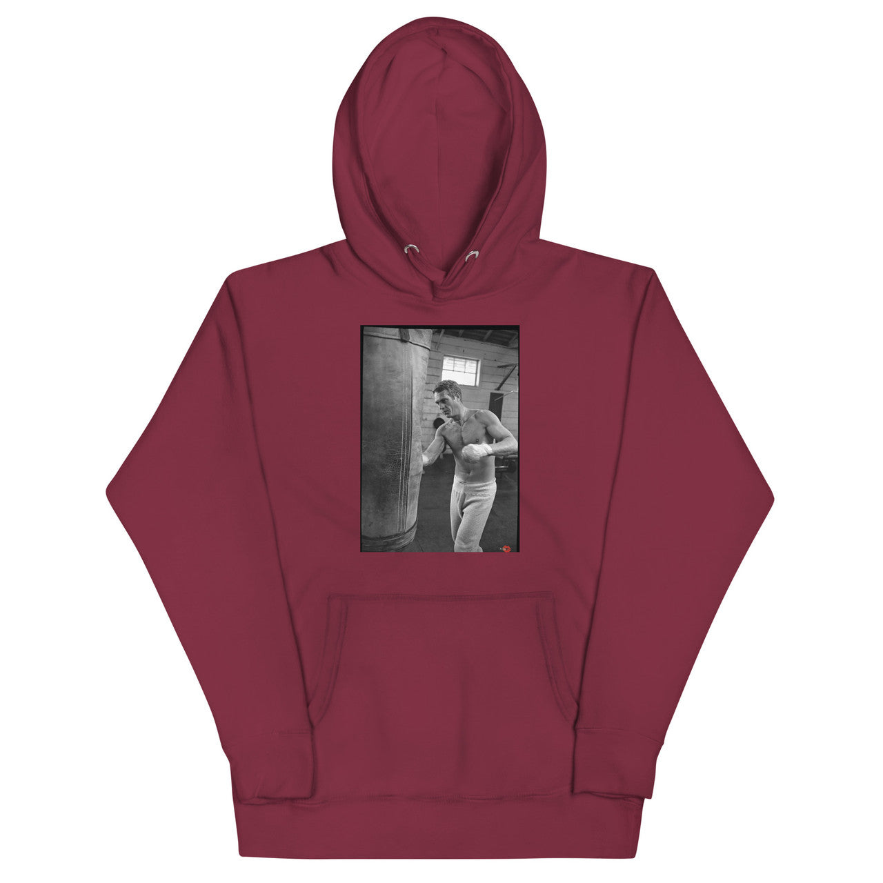 Steve McQueen Boxing Unisex Hoodie - Actor Boxer - Retro Hollywood Image