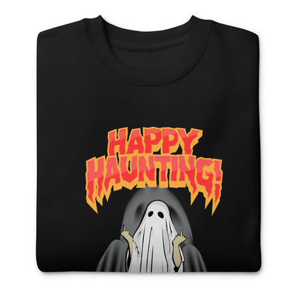 Happy Haunting KiSS Unisex Premium Sweatshirt - Halloween Ghost