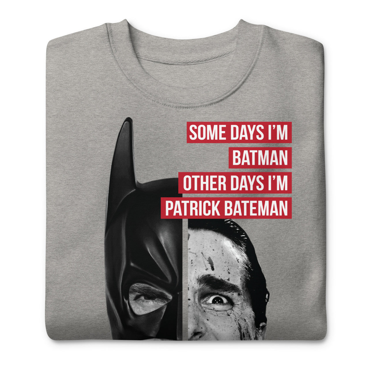 Batman/Patrick Bateman KiSS Unisex Premium Sweatshirt - American Psycho, Christian Bale Movies