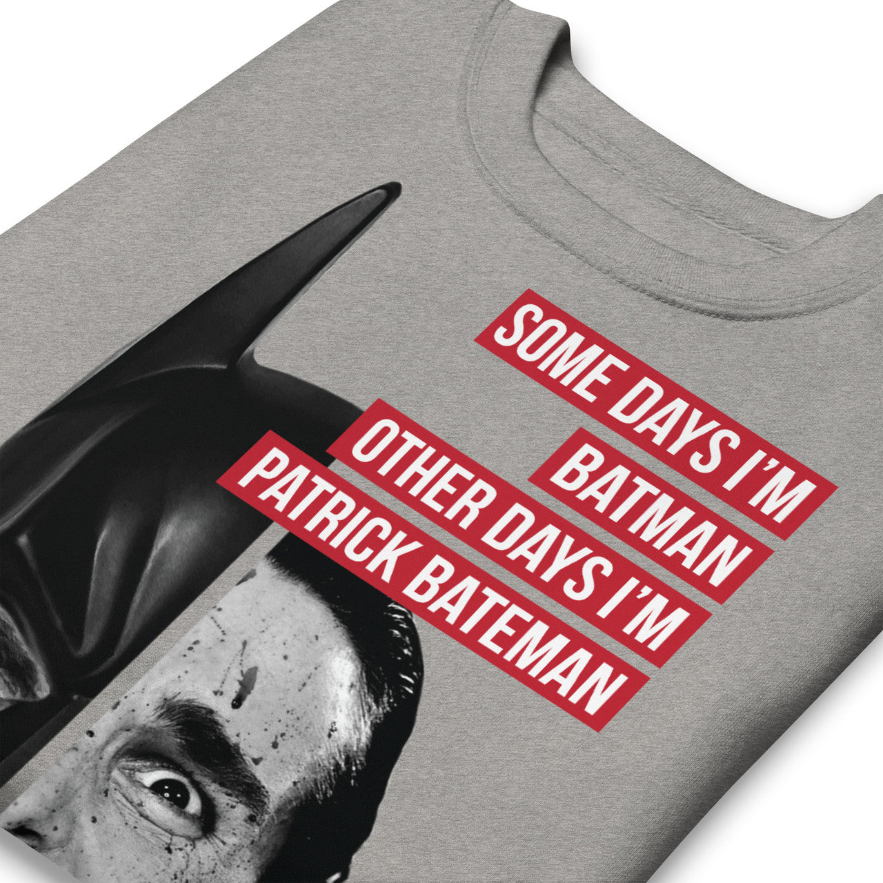 Batman/Patrick Bateman KiSS Unisex Premium Sweatshirt - American Psycho, Christian Bale Movies