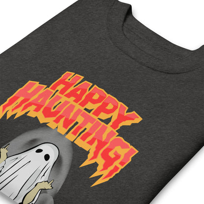 Happy Haunting KiSS Unisex Premium Sweatshirt - Halloween Ghost