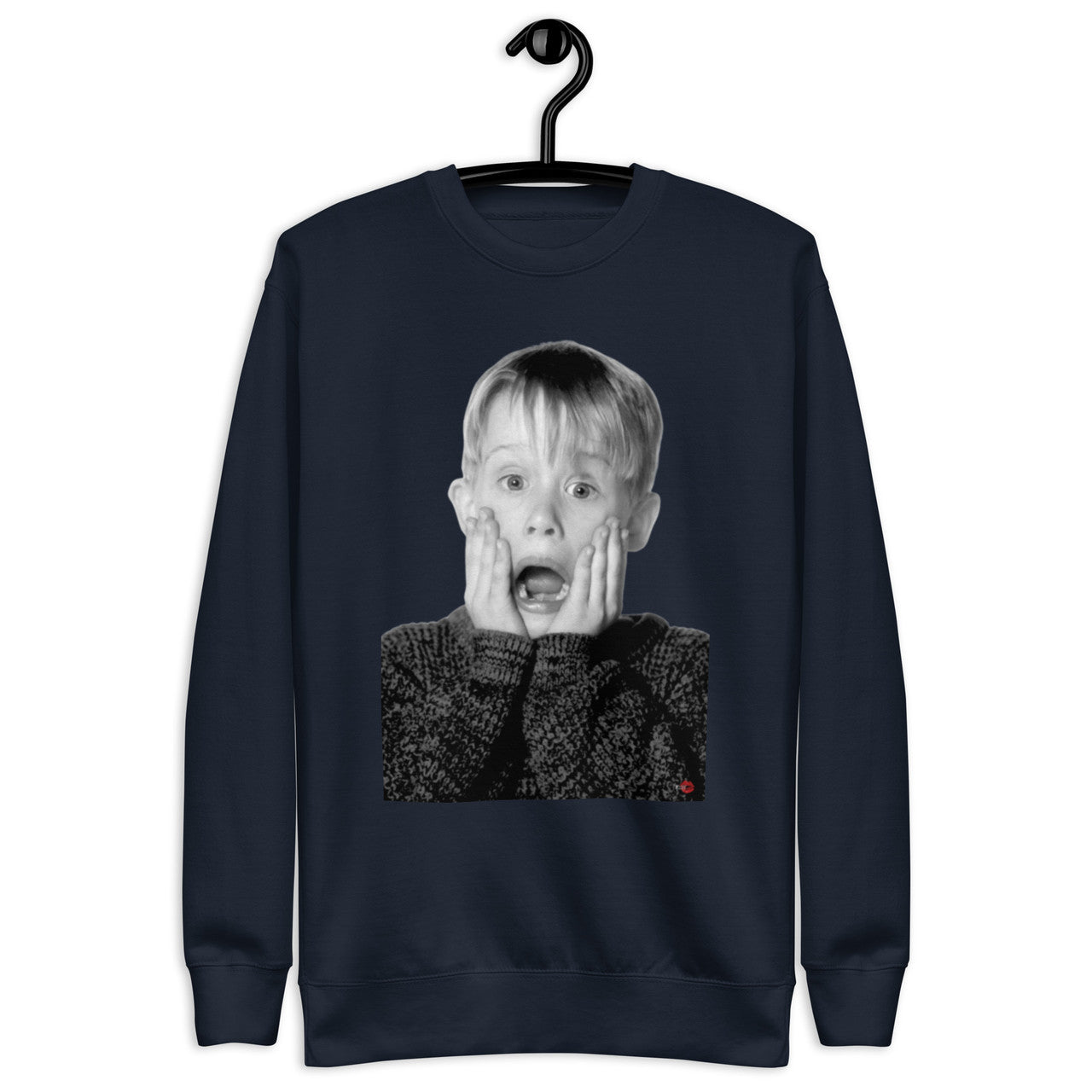 Kevin KiSS Unisex Premium Sweatshirt - Home Alone Face Christmas inspired Macaulay Culkin