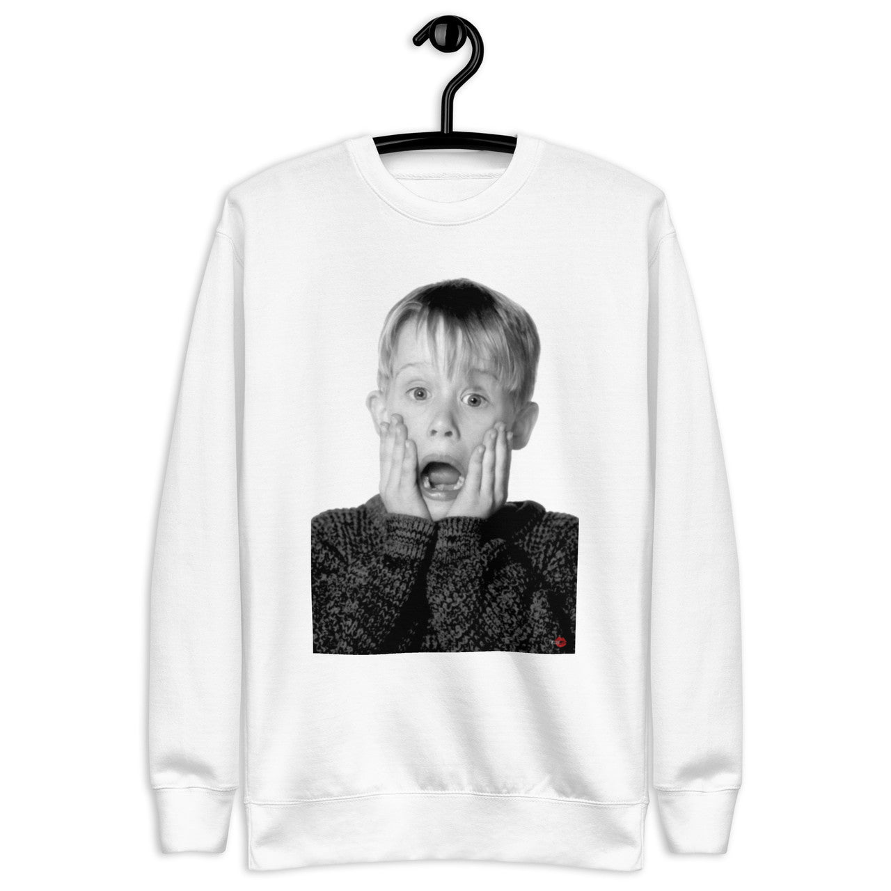 Kevin KiSS Unisex Premium Sweatshirt - Home Alone Face Christmas inspired Macaulay Culkin