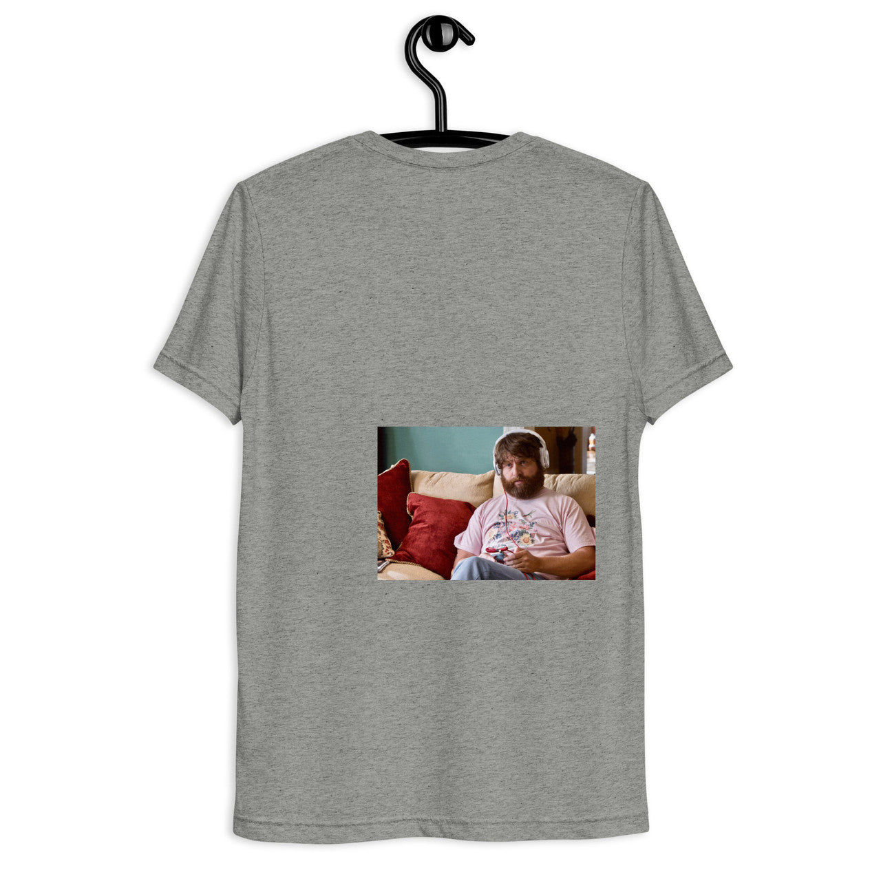 Alan Headphones KiSS Short sleeve Embroidered t-shirt - The Hangover Zach Galifianakis