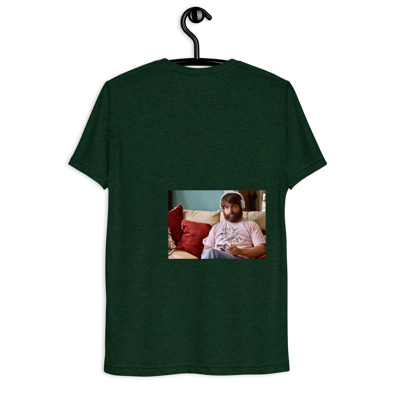 Alan Headphones KiSS Short sleeve Embroidered t-shirt - The Hangover Zach Galifianakis