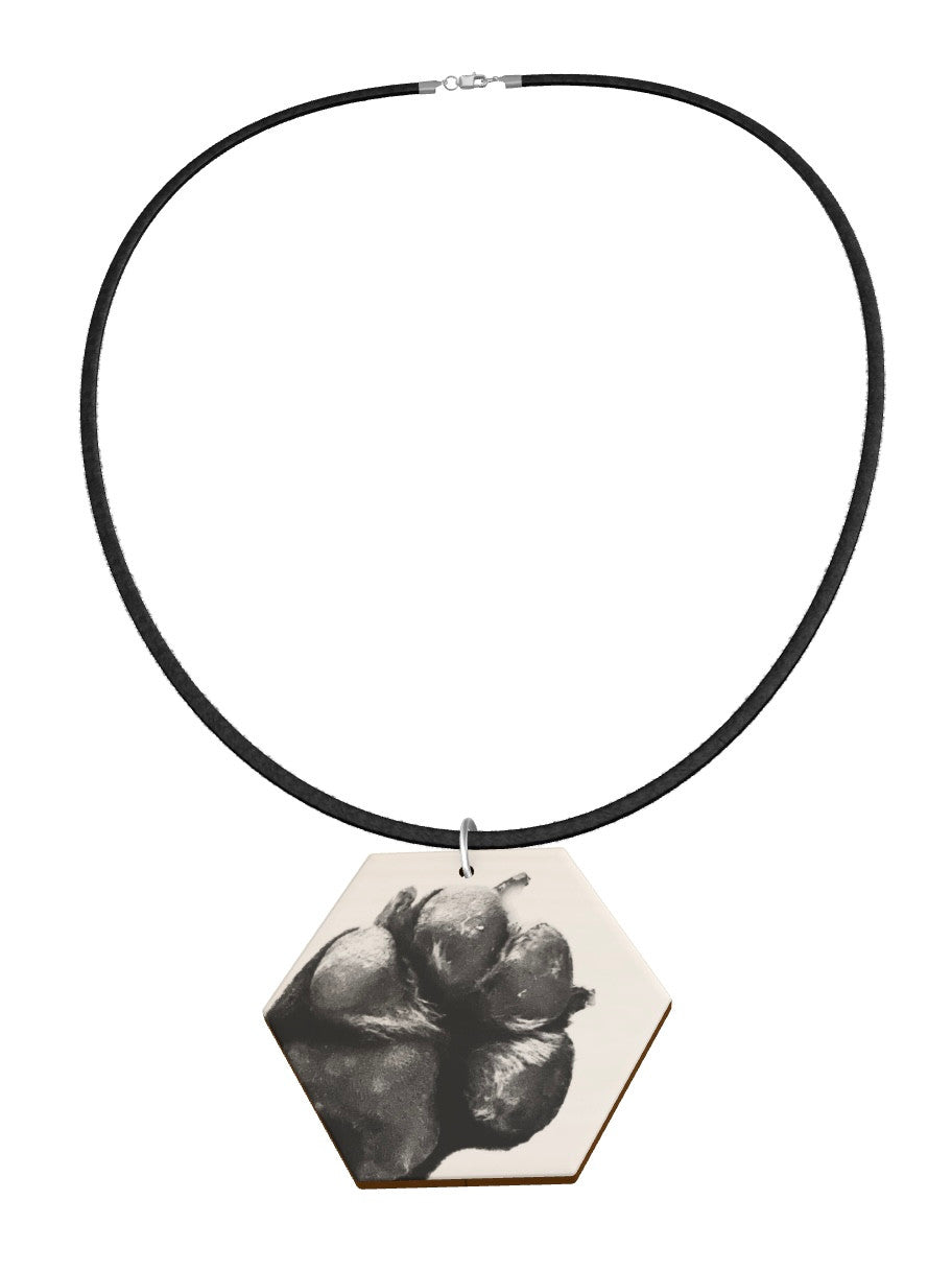 Pet Paw Print Handmade Wooden Necklace - Custom jewellery - Gift Idea Pet Lover
