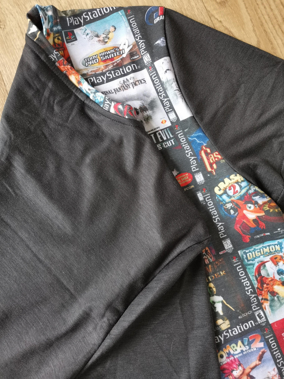 PS1 KiSS Cut & Sew T-Shirt - Retro Gamer Gaming - Console - Sony Inspired - Driver Crash Bandicoot
