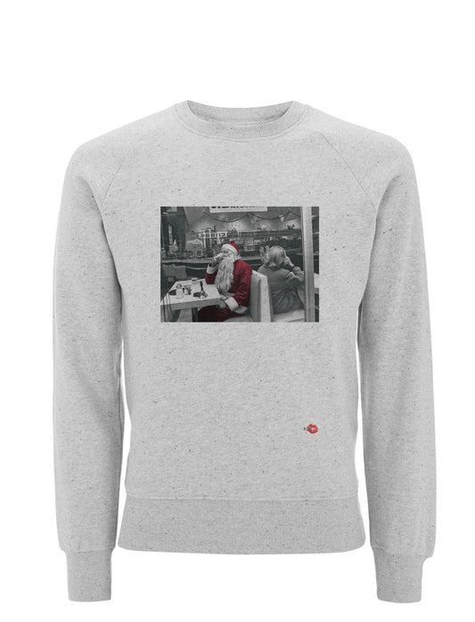 Santa Coffee Break KiSS Sweatshirt - Happy Christmas - Xmas - St Nick - Claus Jumper