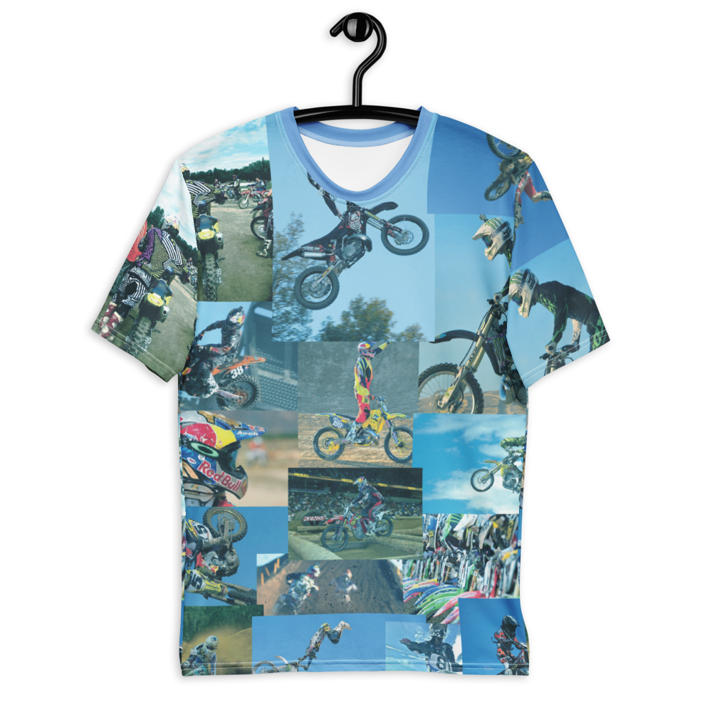 Fight Club MotoX KiSS All Over T-Shirt - Motocross Dirt Bike - Motorbike - Tyler Durden Inspired - men's gift, present for biker Brad Pitt