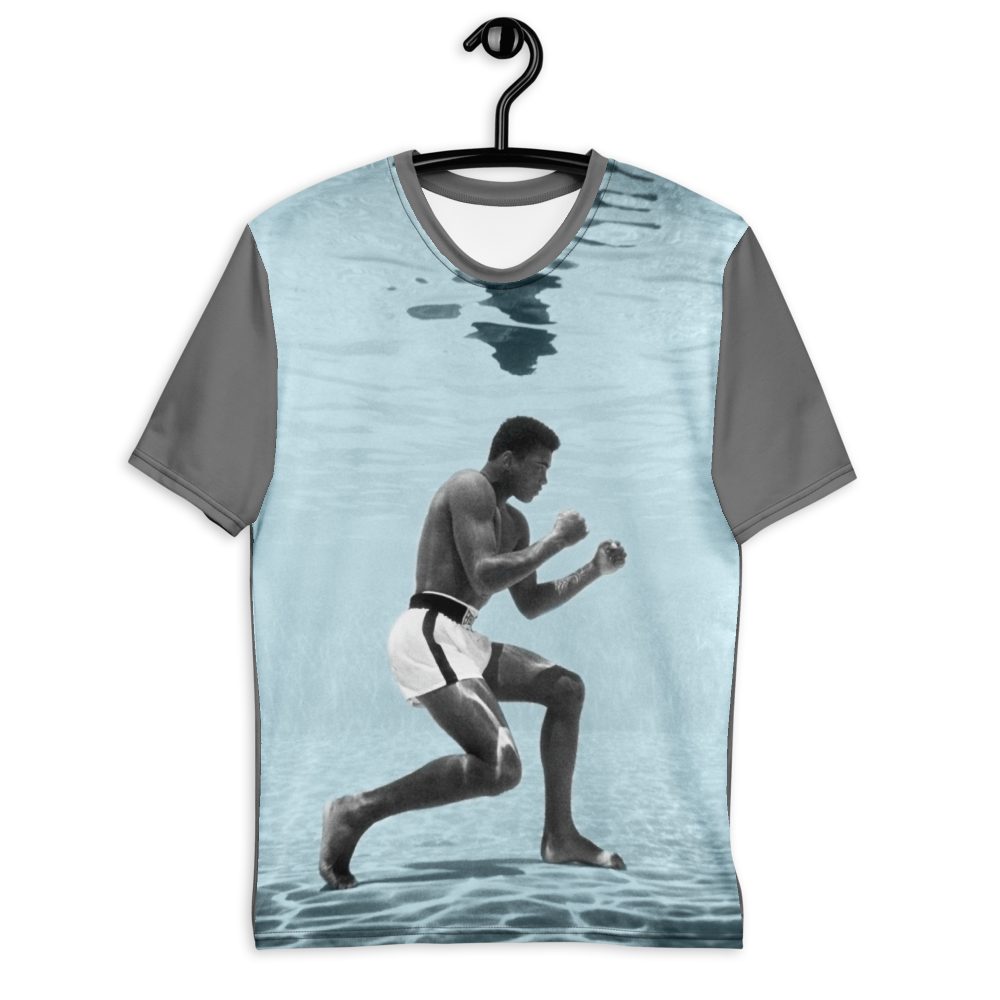Muhammad Ali Water KiSS All Over T-Shirt - Training Boxing Fighter - Cassius Clay - Southpaw Stance - Boxer