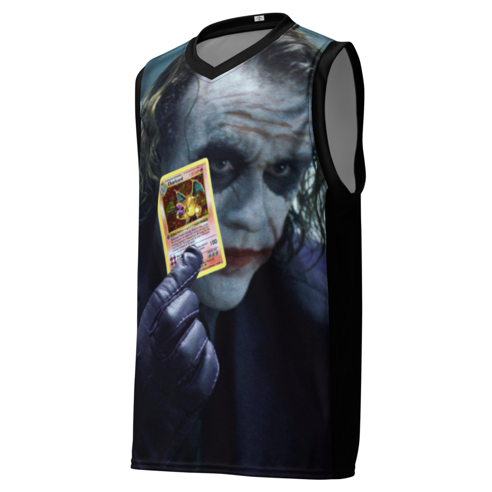 Joker Pokemon KiSS Vest - Heath Ledger Dark Knight Inspired - Charizard Card - Geek Movie fan gift