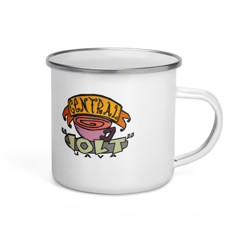 Friends Central Jolt Coffee KiSS Enamel Mug - Central Perk Inspired - TV show Cup