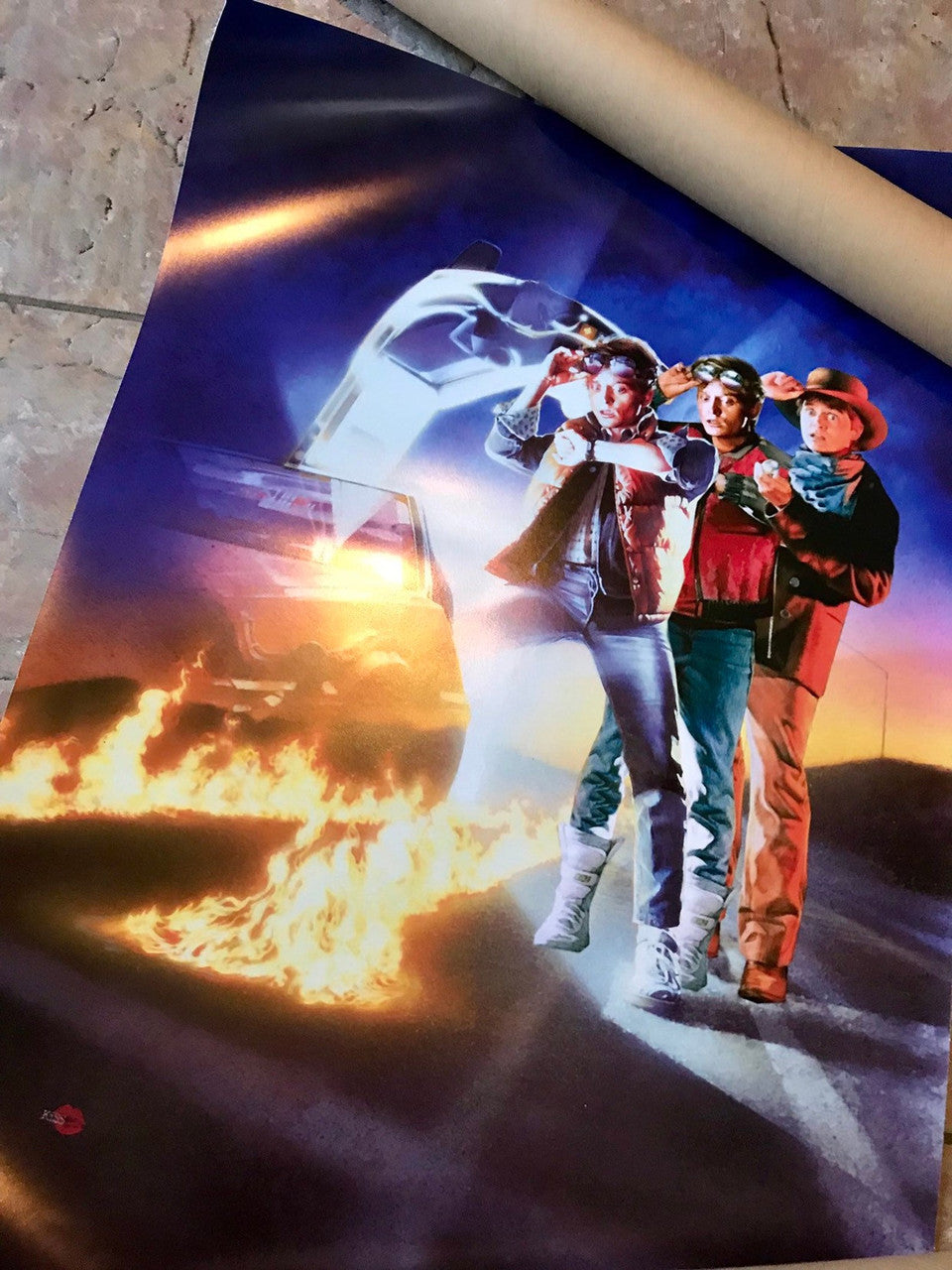 Back To The Future inspired KiSS Canvas - Trilogy Wall Art - Marty McFly 80s Delorean, Doc - Michael J Fox