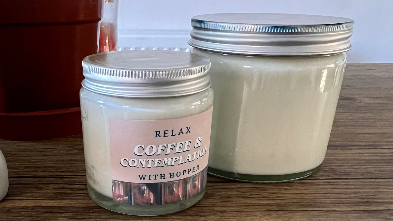 Relax With Hopper! KiSS Handmade Candle - Coffee and Contemplation - Choose Scent - Stranger Things TV inspired